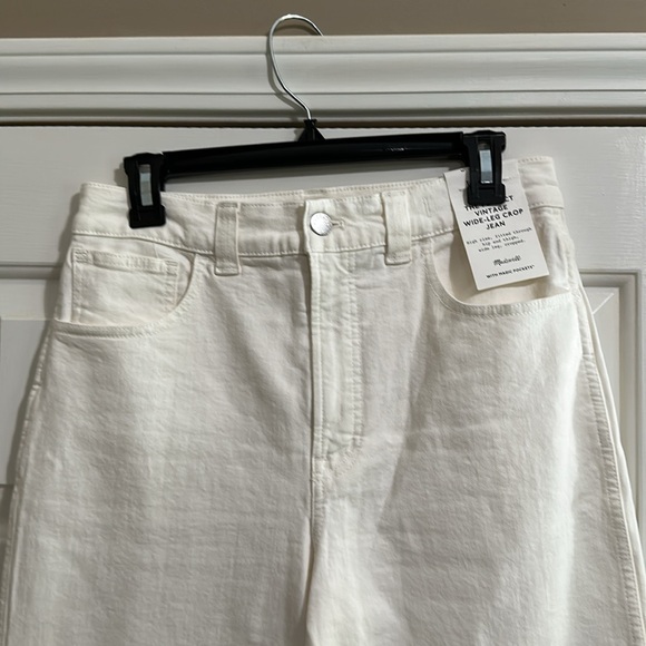 Madewell The Tall Perfect Vintage Wide-Leg Crop Jean in Tile White (27 Tall) - Picture 5 of 10